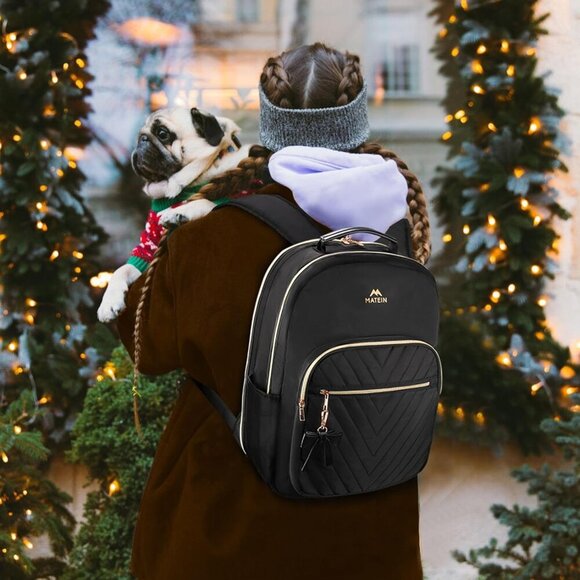 Stylish 15.6 Inch Waterproof Backpack Purse with USB Port - Ideal for Women main image 7